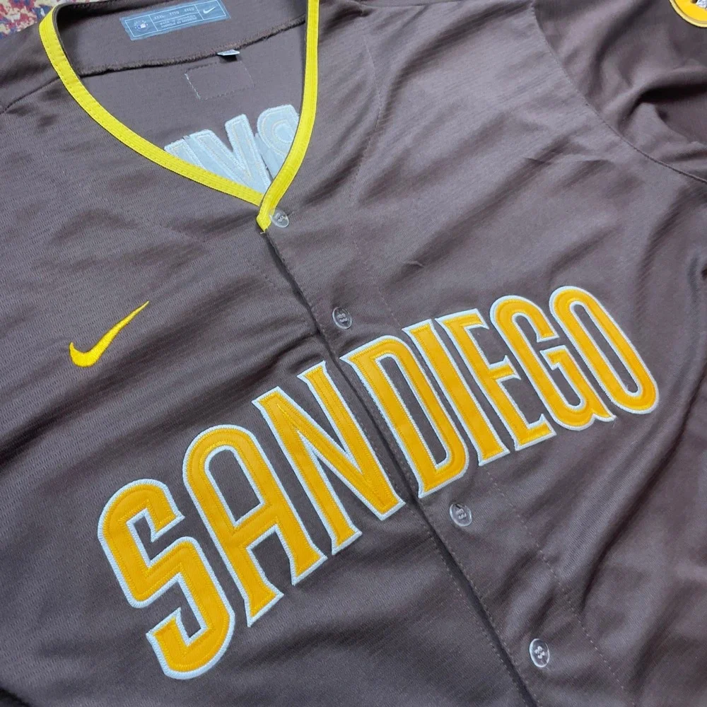 00s San Diego Padres Yu Darvish Nike Baseball Jersey Brown Yellow‎ Stitched XXXL